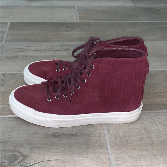 SOLD - Madewell x Vans Suede Port Royale Sk8 Fringe Shoes - Picture 4 of 6